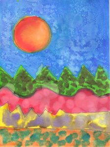 Monay, age 13, Experiments in Watercolors